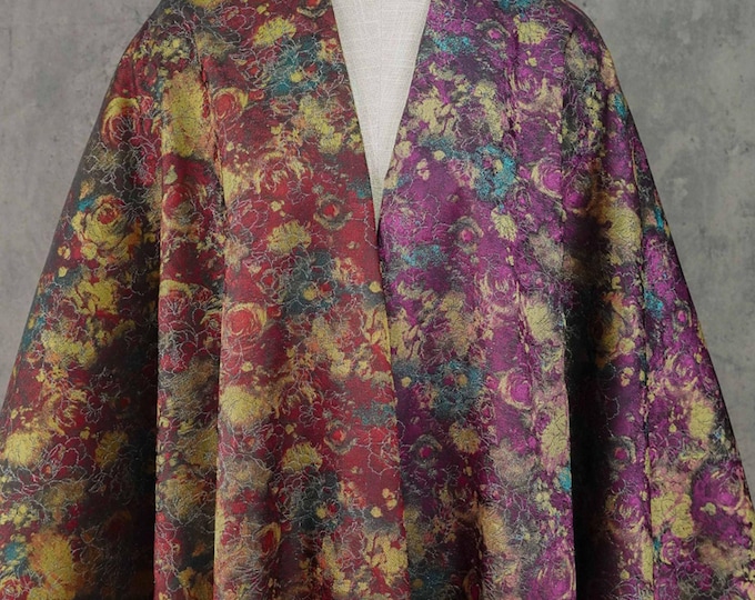 Floral Jacquard Brocade Fabric: Chinese Style Woven Material (60"W, Per Meter)