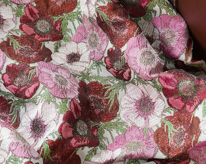 Jacquard woven fabric, oil painting pattern, Upholstery, Decor, Costume, Curtain, bag, DIY, drapery, sewing, sofa, carpet/Fabric, 65"W
