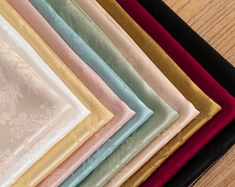 Tela Jacquard de Hojas de Bambú - Rayón con tacto de seda, 140 cm de ancho