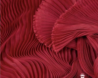 Pleated Chiffon Tulle Fabric: 57"W Accordion Drape, Sewing & Costume