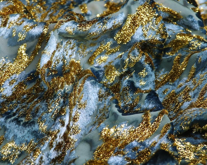 Stretchy Velvet Gorgeous foil Jacquard Fabric by Meter, 55"Wide, prom, Dress, Curtains, Drapery, Upholstery, Sewing, DIY, Scarf/Fabric