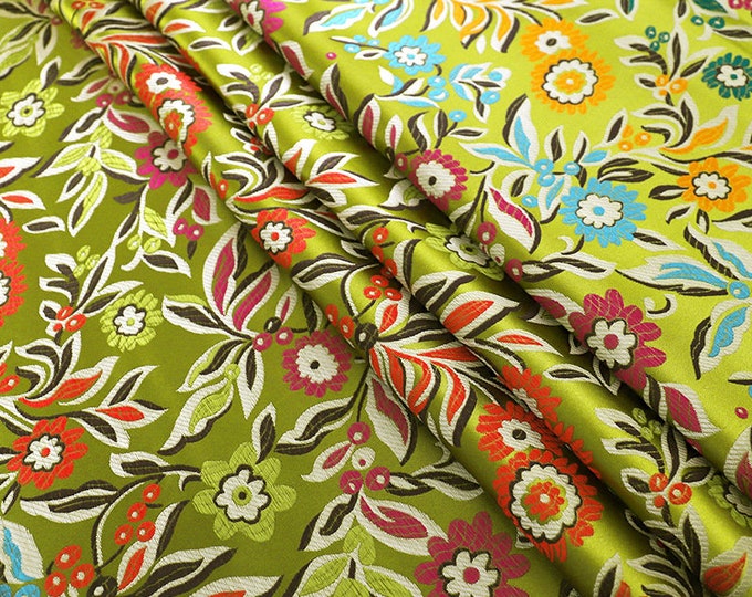 29.5"W sun flower pattern, Thangka Embroidered Fabric, Bohemia wall decoration, Quilting and Sewing Brocade Fabric, 2 colors