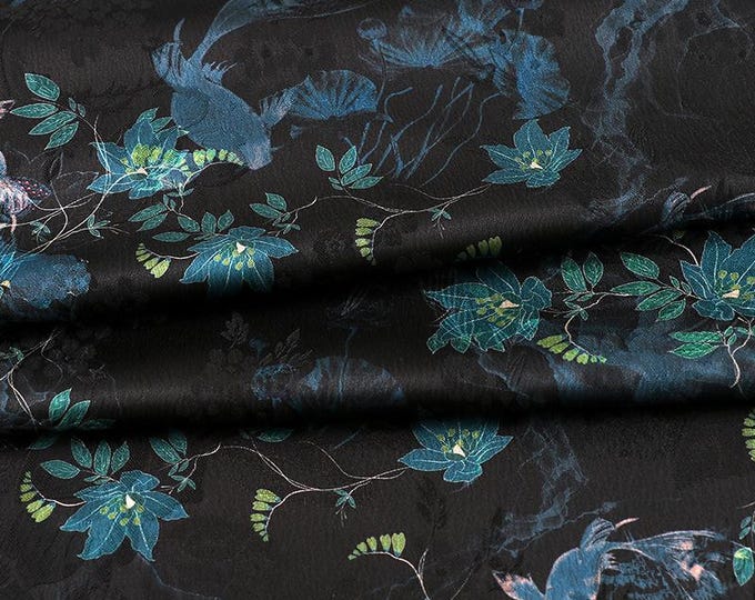 59"W Ancient Tuberose Tea silk satin fabric, 3 colors, Upholstery, Decor, Costume, Curtain, bag, Sewing, drapery, DIY, quilting/Fabric
