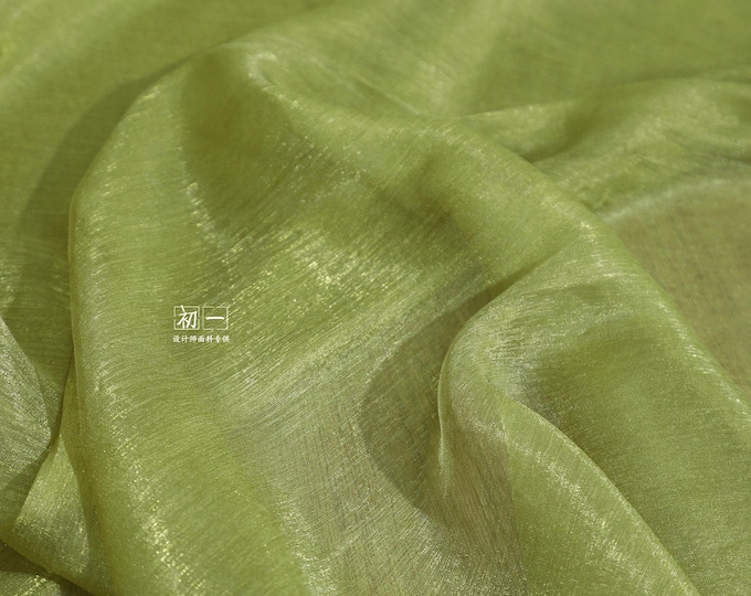 Slightly shimmering chiffon semi-transparent mesh Fabric, Designer Sewing Fabric, doll making, prom, DIY, Decor, Costume, Photo/ fabric