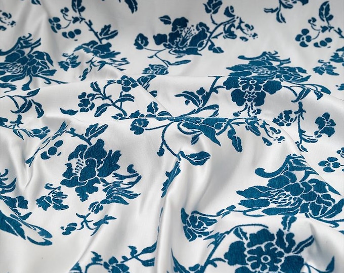 Shiny Silk Brocade Fabric Cuscuta Flower Design, Wedding Fabric, 58"W Asian Fabric By 1 Meter, Upholstery, drapery, Quilting, Sewing, DIY