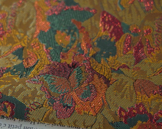Dunhuang Pattern Silk Brocade Fabric: Emperor Tibetan Style, Upholstery & Costume