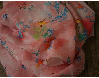 100% Ramie Fabric the spring pattern For Clothing & Home Textile, 55“W, Upholstery, Costume, Curtain, bag, Sewing, Scarf/Fabric by the meter