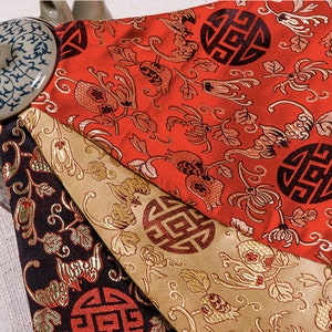 59"Larghezza cinese tradizionale melograno fiore Jacquard Brocade Tessuto, 9.99/ metro Clearance, Tappezzeria, Trapuntatura e tessuto da cucito,