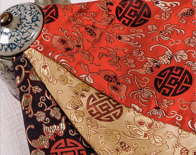 59"Width Chinese Traditional Pomegranate flower Jacquard Brocade Fabric, 9.99/meter Clearance, Upholstery, Quilting and Sewing fabric,