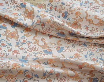 Retro ancient element woven jacquard, dragon flower pattern, Upholstery, Prom dress, Quilting, drapery, Sewing/ fabric, 65"W By 1 Meter