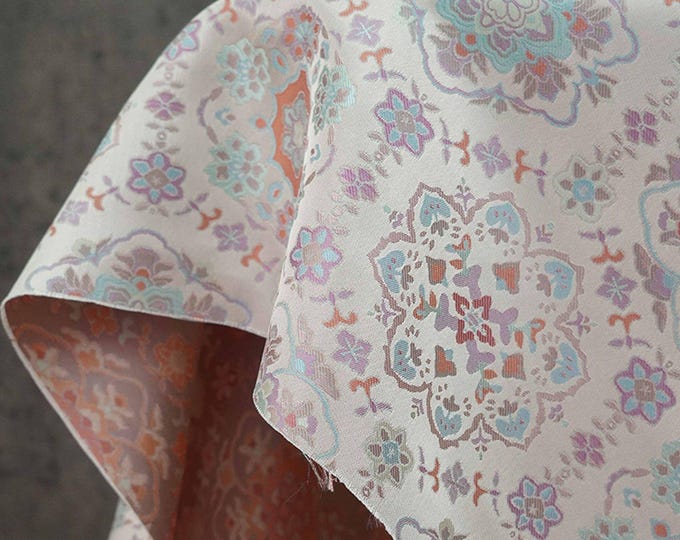 Azure Chinese Silk Brocade Fabric: Baoxiang Song Design, Sewing, Upholstery