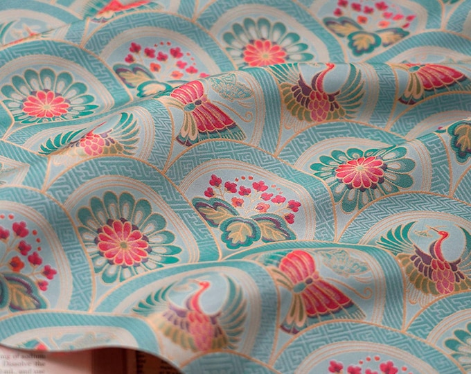Butterfly phoenix style jacquard woven fabric with embossed effects, Upholstery, Decor, Costume, Curtain, bag, Sewing, Quilting/Fabric, 64"W