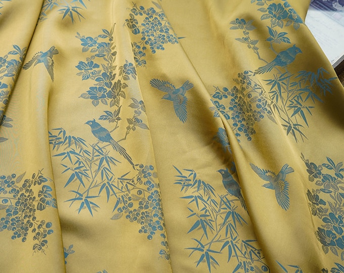 Double sided jacquard rayon jacquard fabric, 59“Wide rayon blended, Upholstery, Decor, Costume, Handbag, Pajamas, Sewing/Fabric by 1 meter