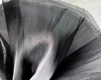 Crinkle Organza Fabric: 55" Wide Stiff Pleated Texture