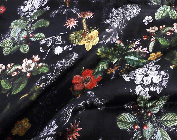 55"W Tea silk satin fabric, Digital print, 100% rayon, Sewing fabric, Upholstery, Decor, Costume, Curtain, Bag, Sewing, DIY, Dress/Fabric