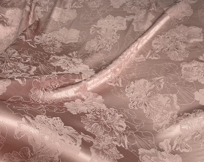 Elegant Flower Pattern Rayon-Vicose Jacquard Fabric, 59" Wide, 10 colors