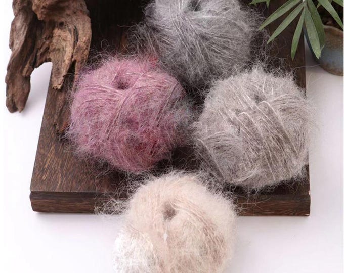 10 colors Hand-Knitted Imitation Alpaca Fur Yarn – DIY Crochet Kit for Scarves with Mixed Wool Threads – Crafting Scarves, Shawls, Blankets