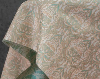 Gold Vine Jacquard Fabric: Luxury Upholstery & Drapery - 55"W