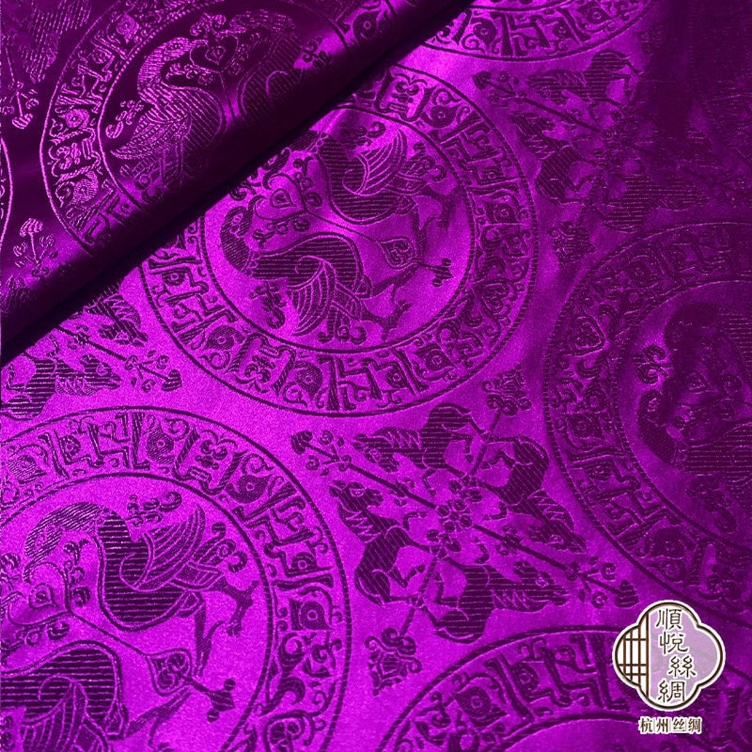 Purple Silk Brocade 486 Fabric