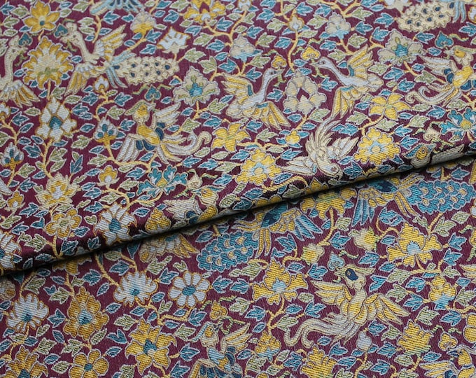 Song Brocade Chinese silk blended brocade, damask fabric, Upholstery, Decor, Costume, Curtain, Handbag, Sewing/Fabric by the meter, 55"W