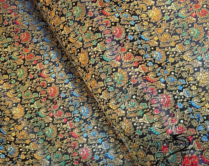 35"W Chinese Silk brocade woven damask fabric cheongsam cushion Celosia pattern 5.99/meter on SALE, Upholstery, Quilting and Sewing fabric