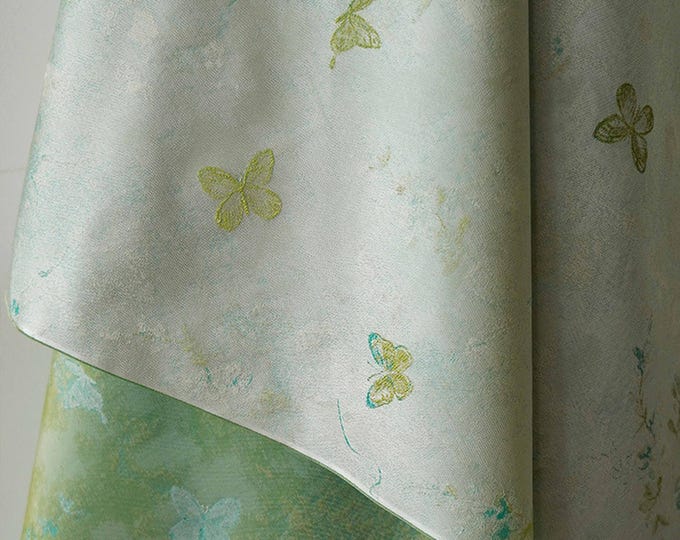 Jacquard fabric, 3D butterfly texture, designer fabric, 63"W, Upholstery, Decor, Costume, drapery, DIY, quilting/Fabric by the meter