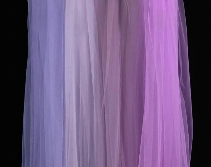 Purple tone Mesh Fabric for Stage & Ceiling Decoration – Wedding, Birthday Party, Kindergarten, Event Backdrop Gauze/fabric by meter, 63"