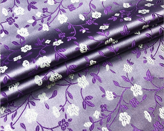 Chinese Gypsophila Brocade Fabric | 10.99 Full Meter Price | 59" Wide | 4 Colors | Upholstery, Quilting and Sewing fabric