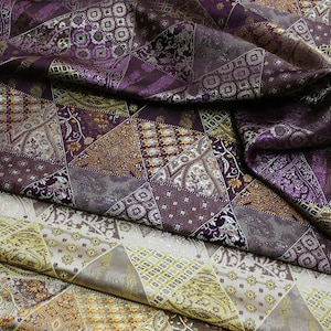 Hobo Patchwork Silk broccato tessuto, 2 colori jacquard Tessuto damascato, Costume dress, Cheongsam, Home Decor, Tessuto Federa, al metro