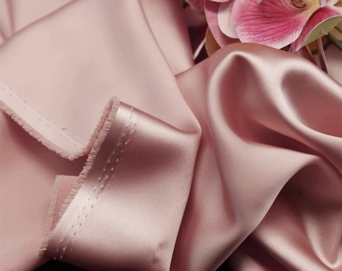 12 COLORS Satin Silk Fabric On SALE| SOLIDS Variety Color 59" Width | by the meter Dress Craft Fabric, Plain Luxury Wedding Robe Fabric