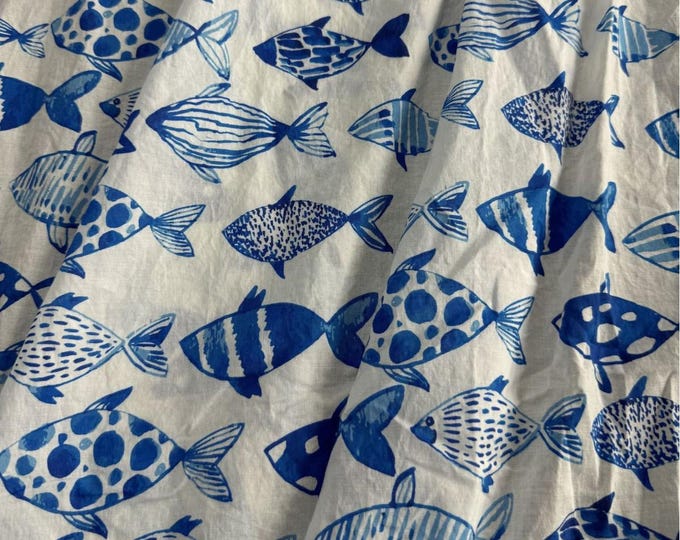 Block Print Cotton Fabric by the Yard – Indian Hand-Stamped Style, Soft Long-Staple Cotton for Sewing & DIY
