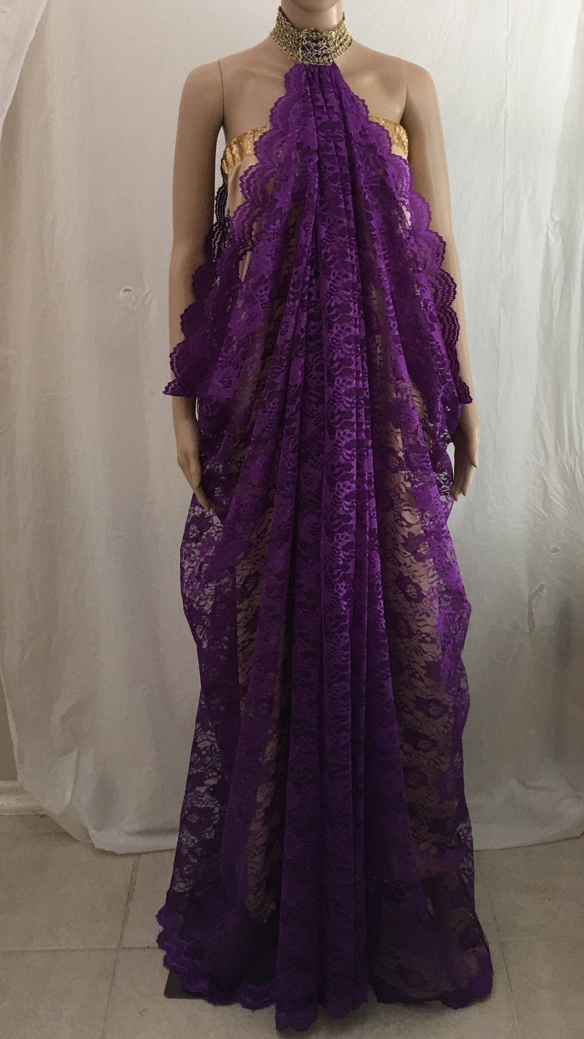 Lace Gown With Tube Dress Lace Gown Tube Dress Etsy