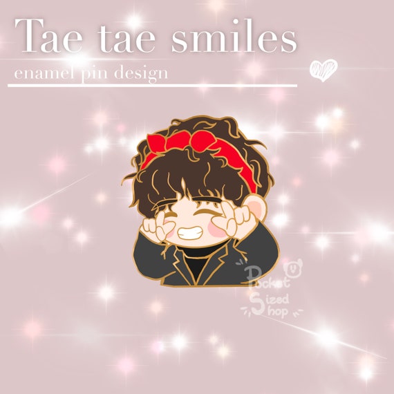 BTS (V) キム・テヒョン - テテの笑顔のエナメルピン - Etsy 日本
