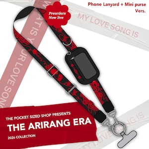 Pocket sized: “Arirang Era” Mini Wallet Purse + Lanyard Set | Concert Clear Bag Alternative | Phone Strap Holder | Preorder | KPOP