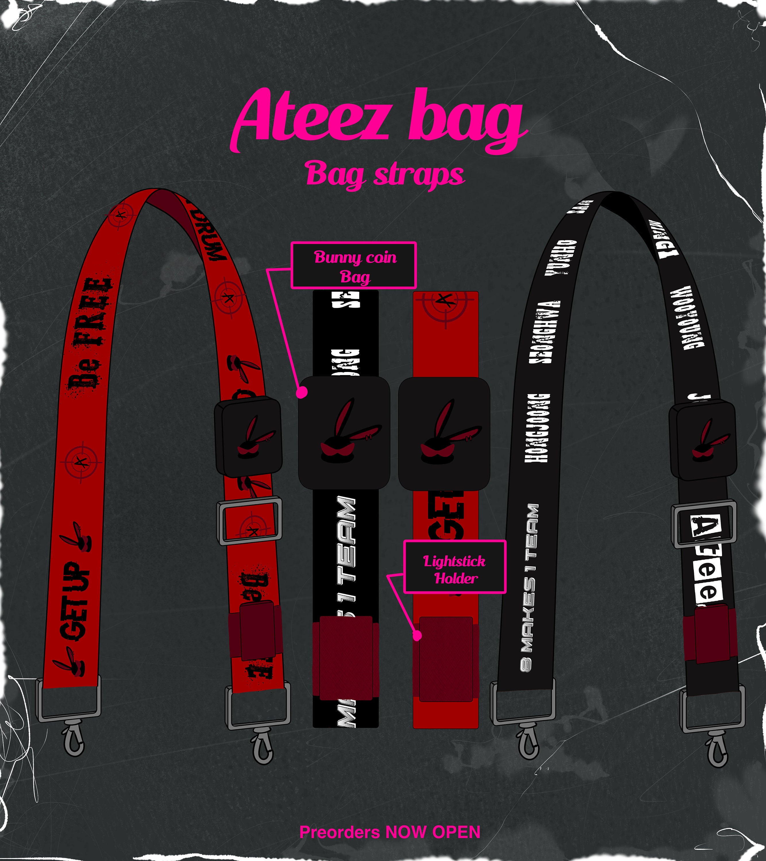 Ateez - 8 Makes 1 Team Strap (Gold Edition) – Daebop