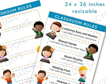 School Rules Clipart Etsy