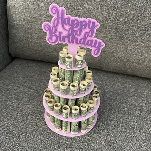 Birthday Money Cake SVG. Cardstock Money Holder. SVG template cut file for Cricut. Papercut svg. Gift. SVG template cut card design. image 4