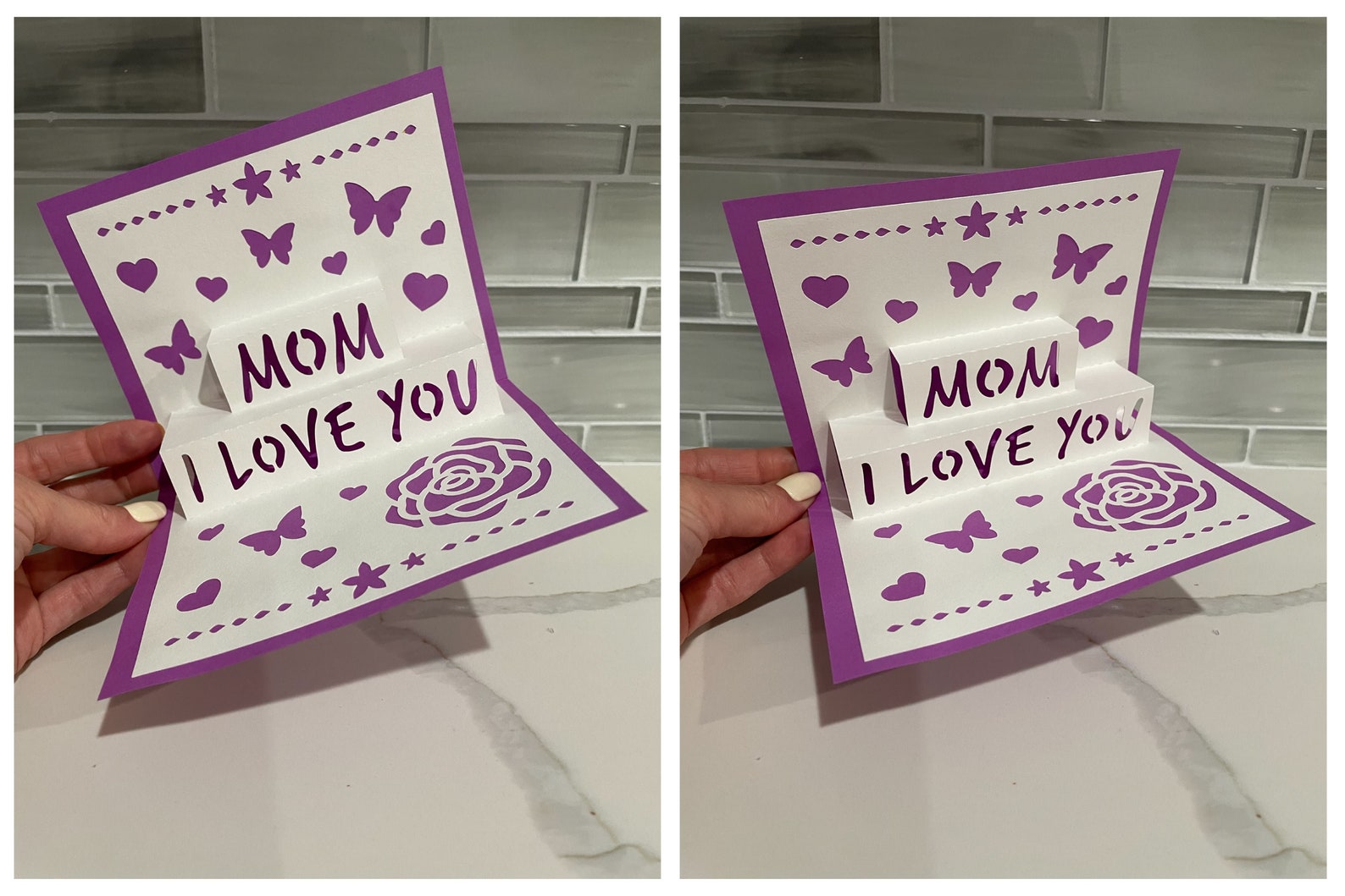 I Love You Mom. Pop up Card SVG. Mothers Day Cutting Card, SVG Template ...