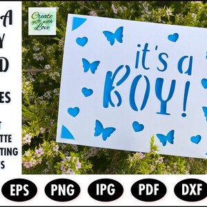 Its a Boy, Baby Shower Insert Card, SVG template, Paper cutting, New baby card, Baby Greetings Card Design for Cricut Joy, Explore, Maker.