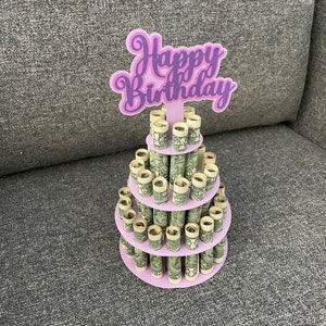 Birthday Money Cake SVG. Cardstock Money Holder. SVG template cut file for Cricut. Papercut svg. Gift. SVG template cut card design. image 5