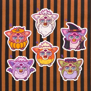 Furby Spooky Halloween Costumes Waterproof Die-Cut Vinyl Stickers