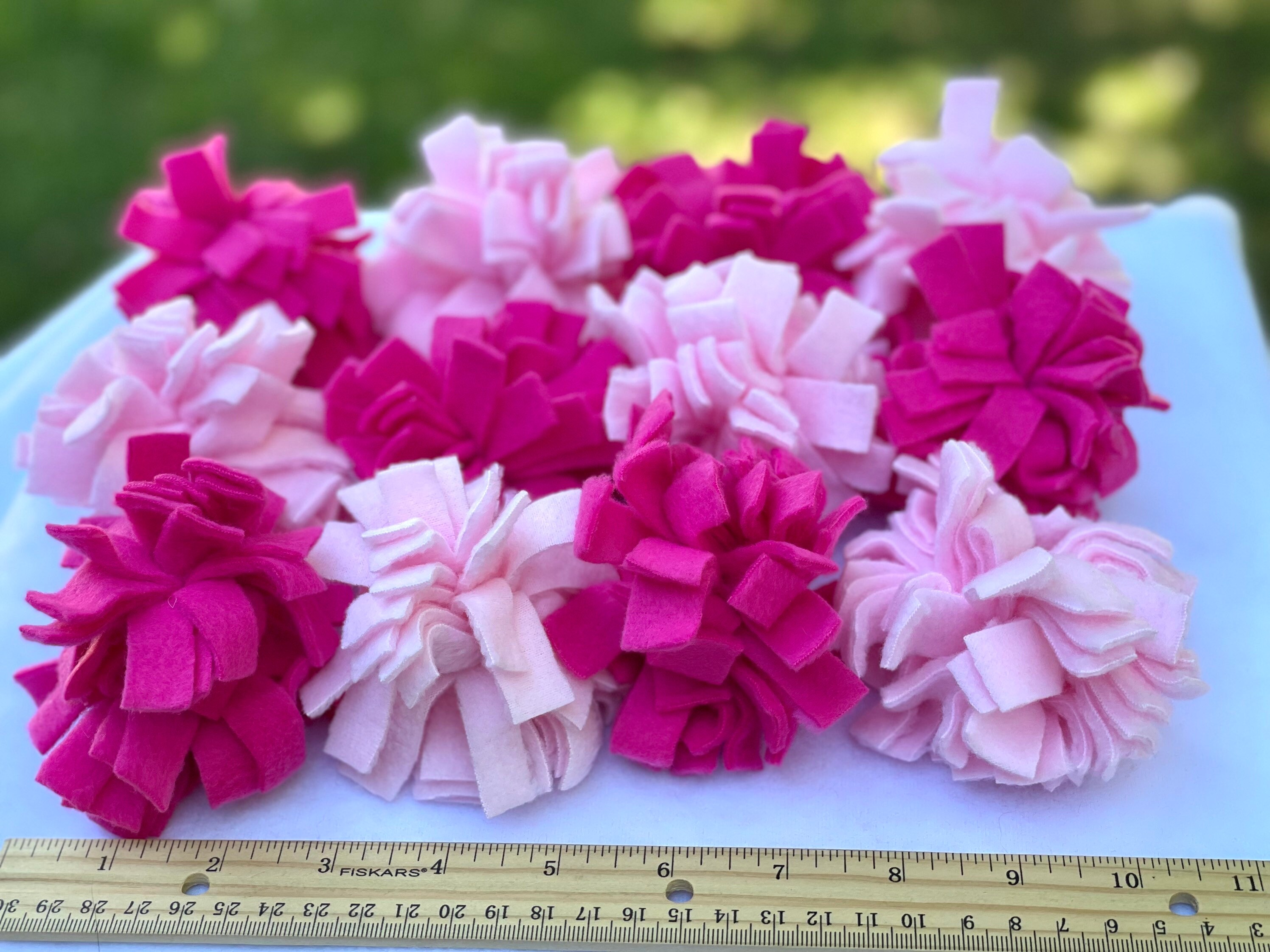 Set of 12 Pink Fleece Pom Poms Dogs Cats Hedgehogs Sugar Etsy