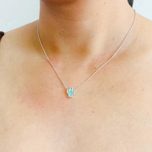 Opal Cactus Necklace Etsy