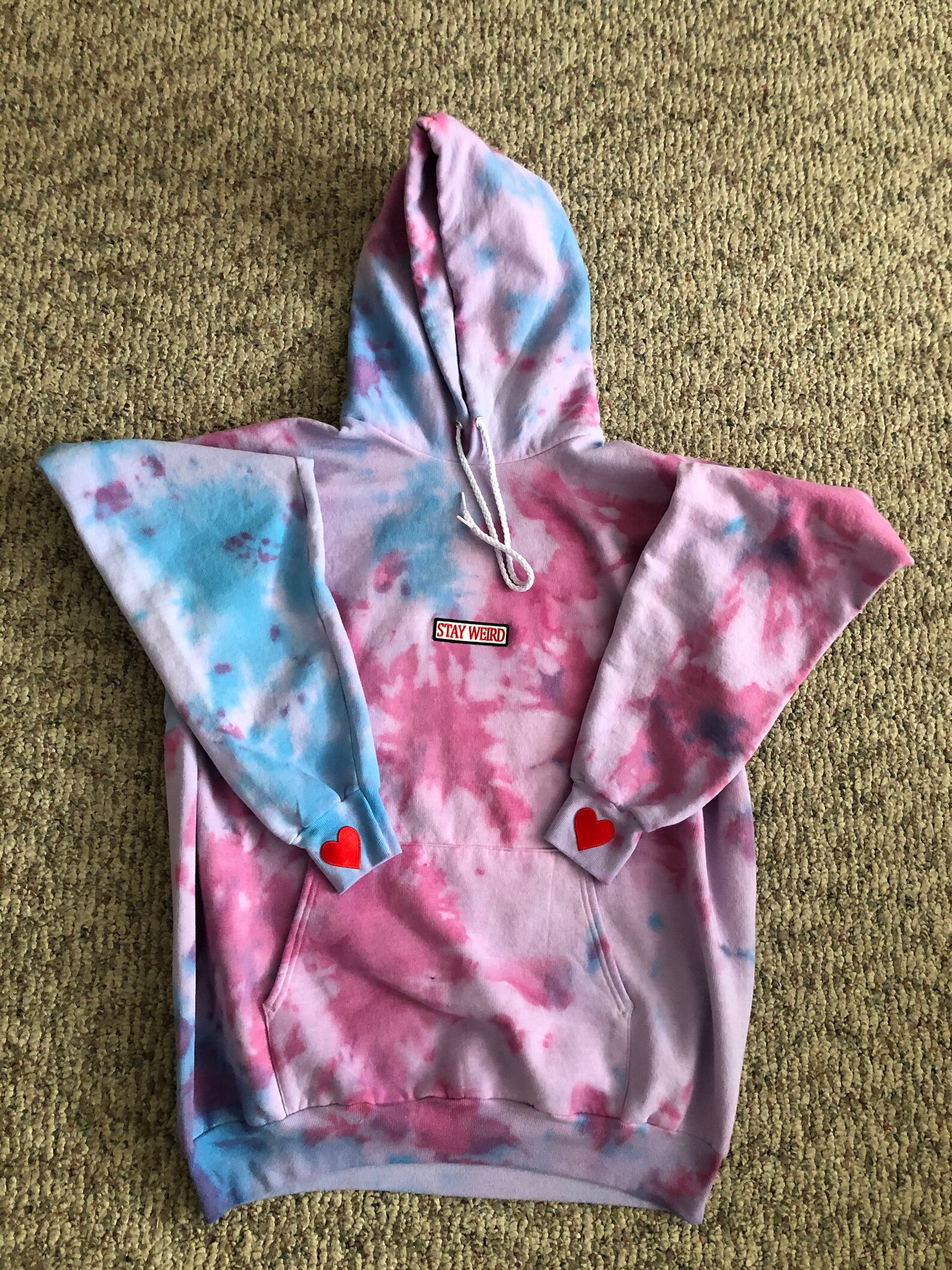 Cotton Candy Stay Weird Hoodie Etsy