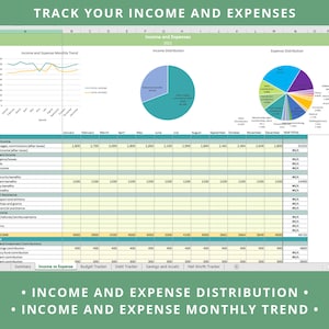 Excel All-in-One Personal Finance Spreadsheet | Income and Expense Tracker, Budget Tracker, Debt Tracker, Assets Tracker, Net Worth Tracker image 3