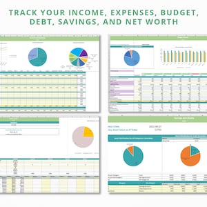 Excel All-in-One Personal Finance Spreadsheet | Income and Expense Tracker, Budget Tracker, Debt Tracker, Assets Tracker, Net Worth Tracker image 2