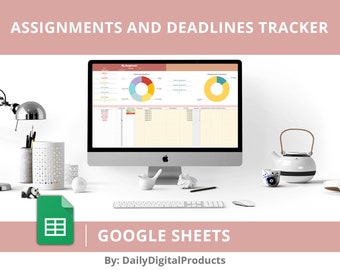 assignment deadline tracker GOOGLE SHEETS Assignments and Deadlines Tracker | Assignments/Homework Tracker, Deadlines Tracker, To-Do List