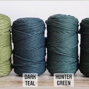 EGYPTIAN GIZA COTTON Half KG | 3mm Single Strand Macrame Cord (19 Colors) - All for Knotting LLC