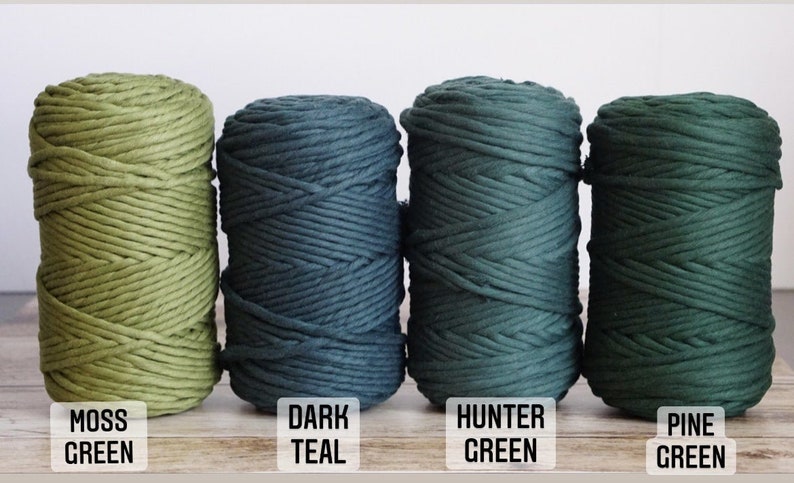 EGYPTIAN GIZA COTTON Half KG | 3mm Single Strand Macrame Cord (19 Colors) - All for Knotting LLC
