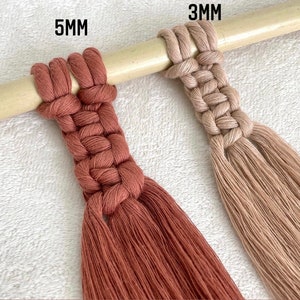 EGYPTIAN GIZA COTTON Half KG | 3mm Single Strand Macrame Cord (19 Colors) - All for Knotting LLC
